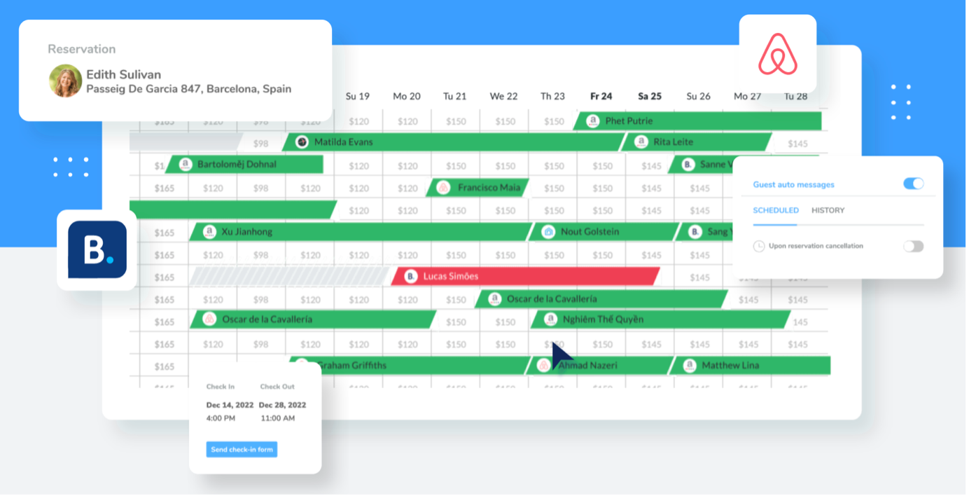 Screenshot of website Guesty
